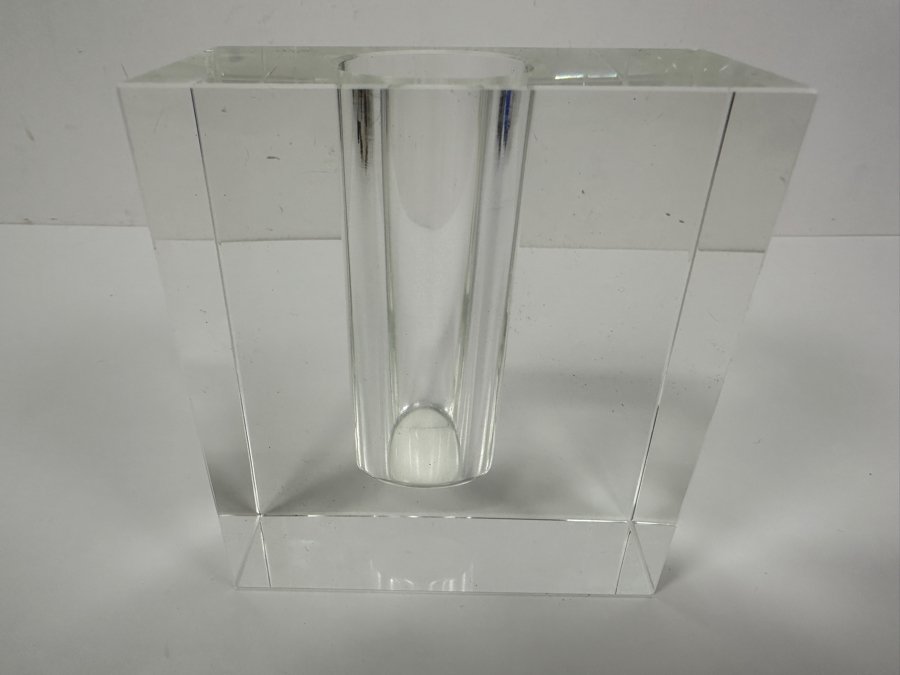 Lucite Block Vase 4W X 2D X 4.25H [Photo 2]