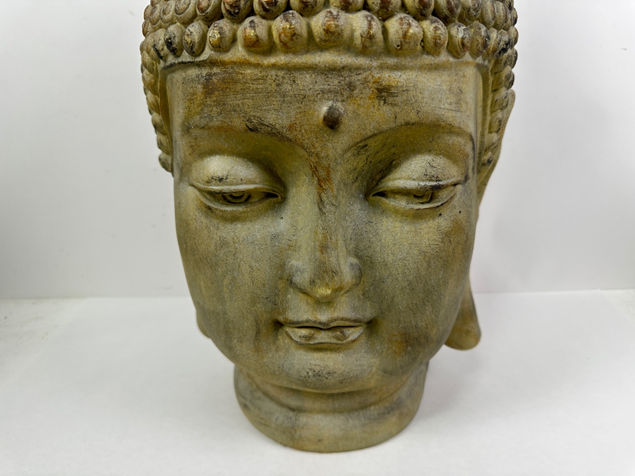 Large Buddha Head Painted Plaster Sculpture 20'H [Photo 2]