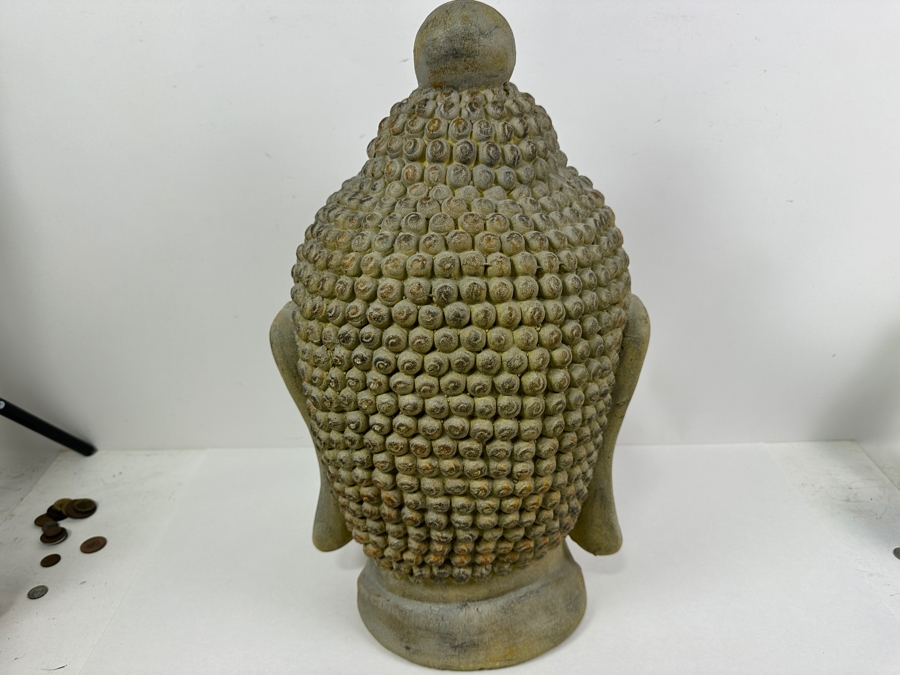 Large Buddha Head Painted Plaster Sculpture 20'H [Photo 4]