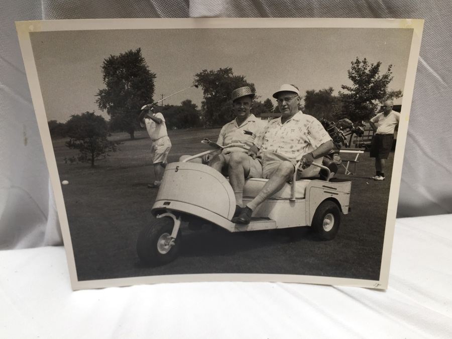 Vintage B&W Golfing Photo [Photo 1]