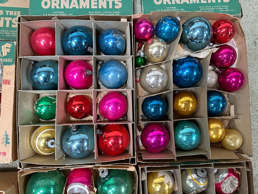 Collection Of Vintage Glass Christmas Tree Ornaments Shiny Brite [Photo 5]