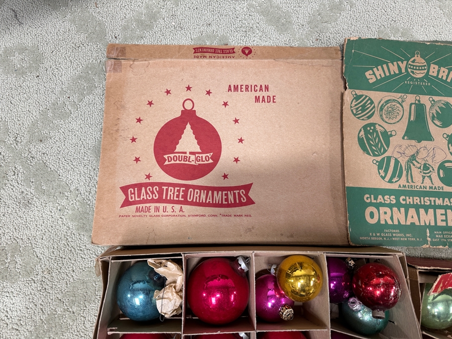 Collection Of Vintage Glass Christmas Tree Ornaments Shiny Brite [Photo 10]