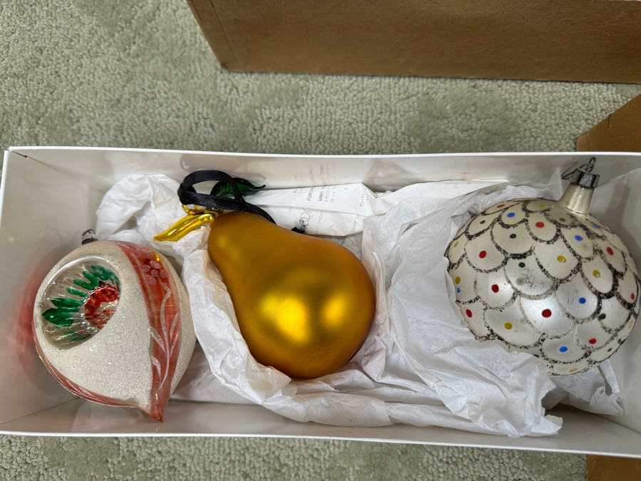 Collection Of Vintage Glass Christmas Tree Ornaments Shiny Brite [Photo 9]