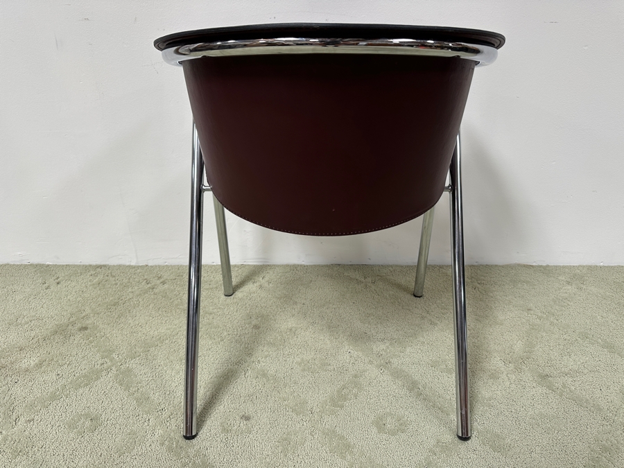 Arrben Italy Chrome With Leather Chair 22W X 21D X 29H [Photo 5]