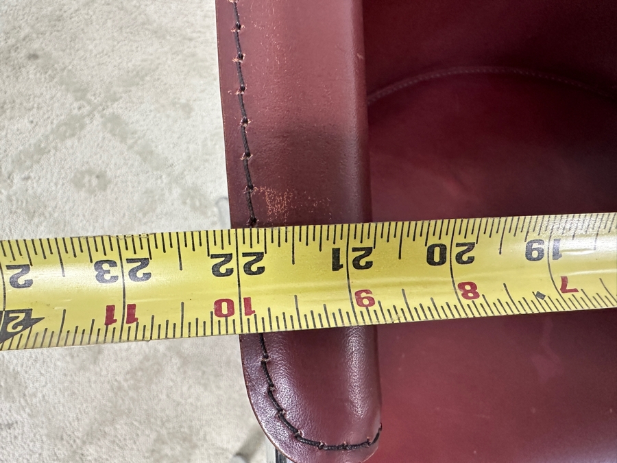 Arrben Italy Chrome With Leather Chair 22W X 21D X 29H [Photo 9]