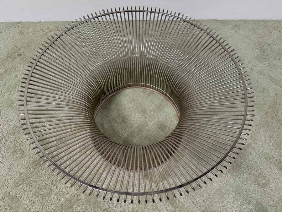 Warren Platner Round Coffee Table With Polished Nickel Finish 36'R X 14.5'H Retails $2,300 [Photo 8]