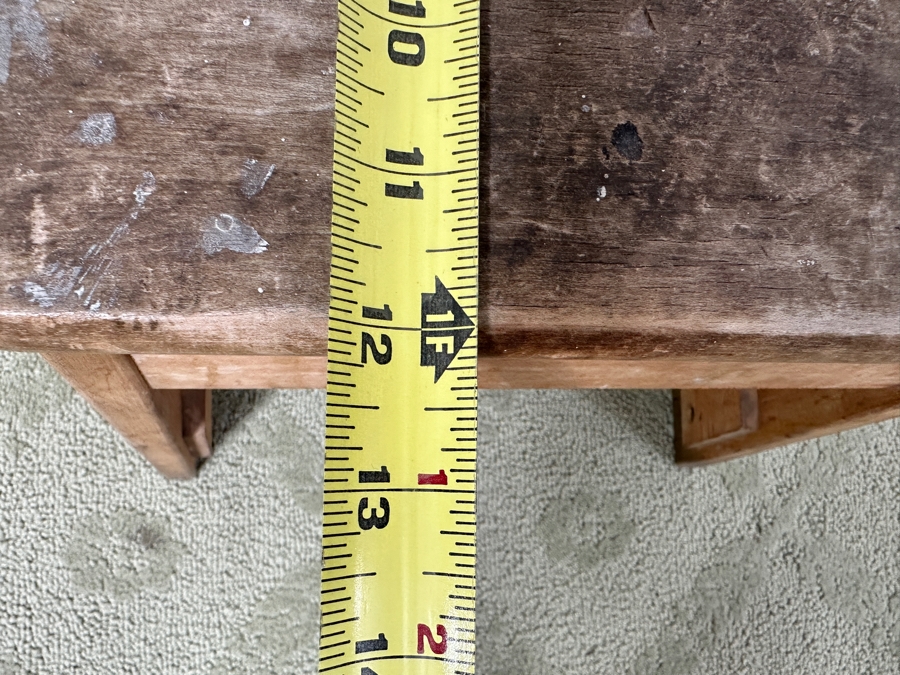 Old Bell System Wooden Step Stool Bench 12W X 12D X 13H [Photo 9]