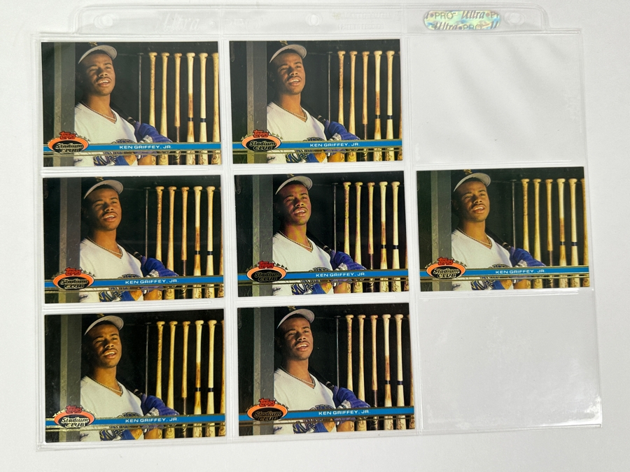 Just Added - Huge Collection Of 242 Ken Griffey, Jr. Seattle Mariners Baseball Cards Including Rookie Cards All Stored In Protective Sleeves Within Binder - See Photos [Photo 16]