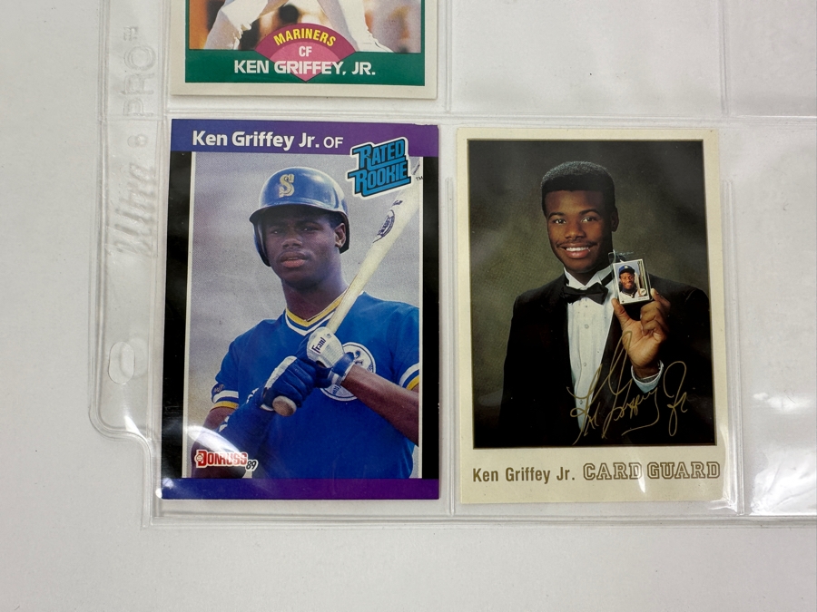 Just Added - Huge Collection Of 242 Ken Griffey, Jr. Seattle Mariners Baseball Cards Including Rookie Cards All Stored In Protective Sleeves Within Binder - See Photos [Photo 5]