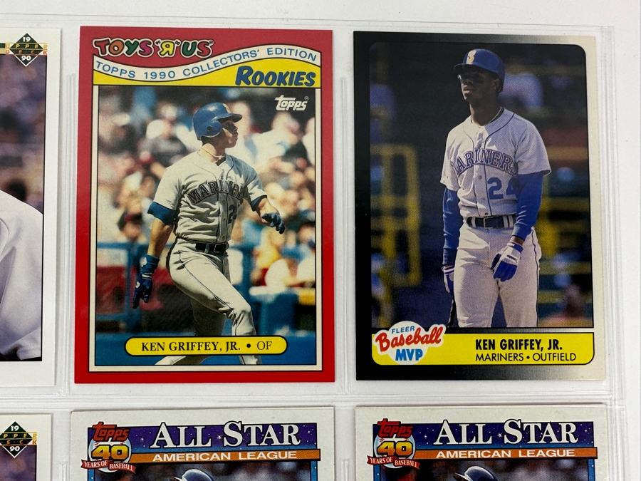 Just Added - Huge Collection Of 242 Ken Griffey, Jr. Seattle Mariners Baseball Cards Including Rookie Cards All Stored In Protective Sleeves Within Binder - See Photos [Photo 10]