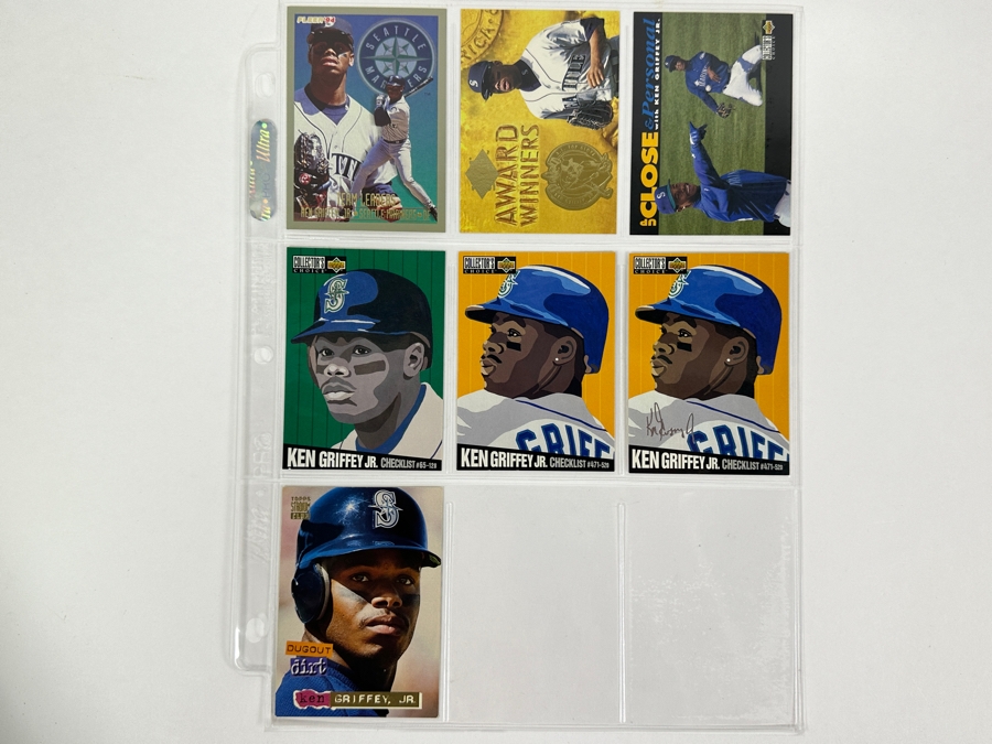 Just Added - Huge Collection Of 242 Ken Griffey, Jr. Seattle Mariners Baseball Cards Including Rookie Cards All Stored In Protective Sleeves Within Binder - See Photos [Photo 30]