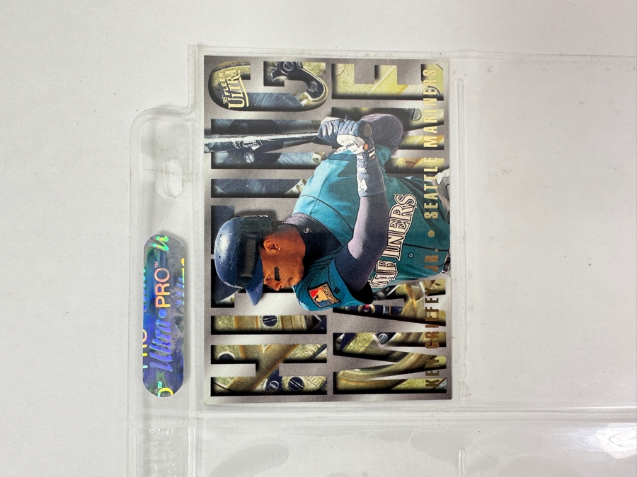 Just Added - Huge Collection Of 242 Ken Griffey, Jr. Seattle Mariners Baseball Cards Including Rookie Cards All Stored In Protective Sleeves Within Binder - See Photos [Photo 39]