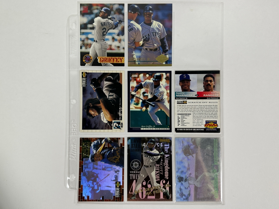 Just Added - Huge Collection Of 242 Ken Griffey, Jr. Seattle Mariners Baseball Cards Including Rookie Cards All Stored In Protective Sleeves Within Binder - See Photos [Photo 34]