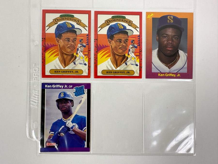 Just Added - Huge Collection Of 242 Ken Griffey, Jr. Seattle Mariners Baseball Cards Including Rookie Cards All Stored In Protective Sleeves Within Binder - See Photos [Photo 41]