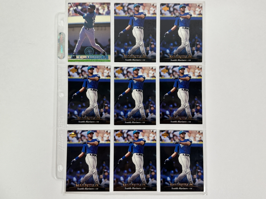 Just Added - Huge Collection Of 242 Ken Griffey, Jr. Seattle Mariners Baseball Cards Including Rookie Cards All Stored In Protective Sleeves Within Binder - See Photos [Photo 36]