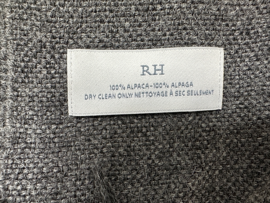 Restoration Hardware 100% Alpaca Full/Queen Duvet with Euro Sham and Throw, Made in Peru [Photo 3]