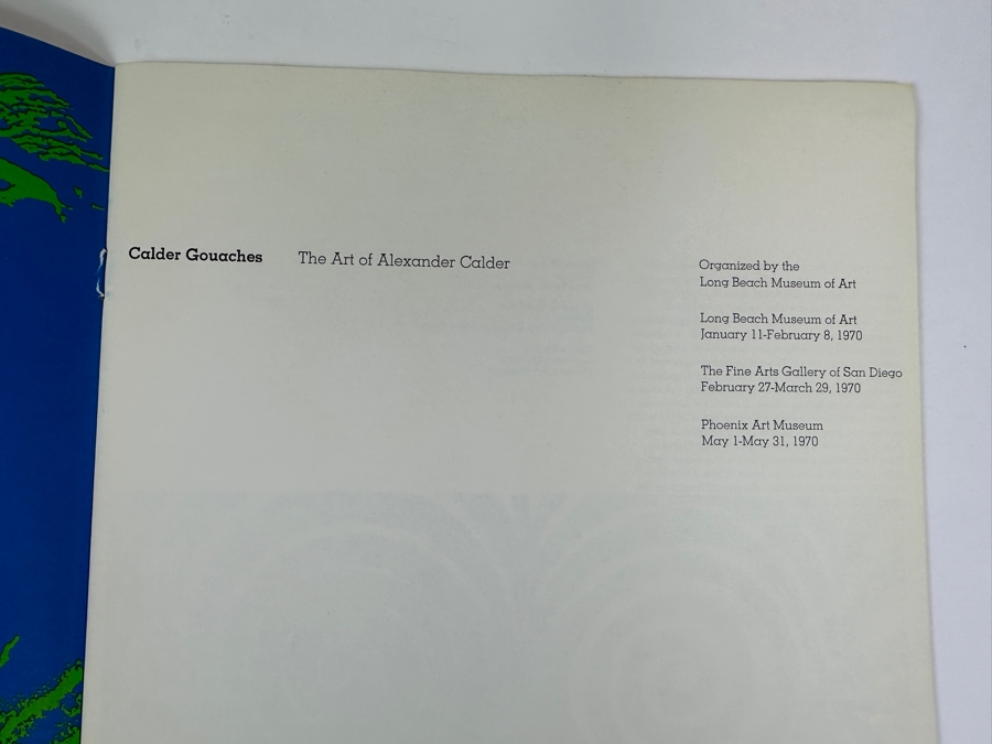 Just Added - Limited Edition Vintage 1970 The Art Of Alexander Calder - Calder Gouches Published By The Long Beach Museum Of Art [Photo 4]