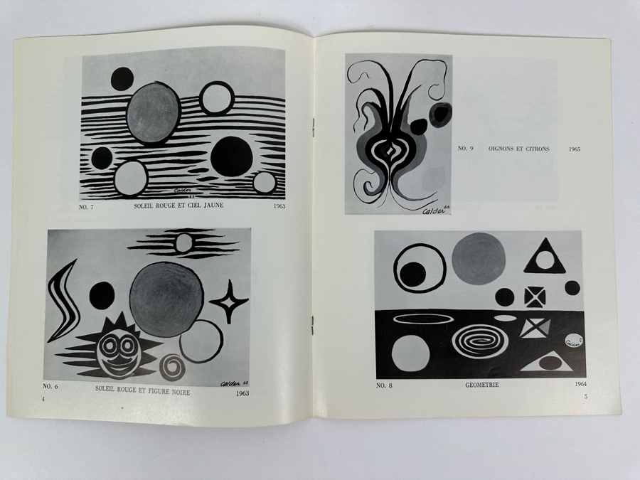 Just Added - Vintage 1967 Alexander Calder Exhibition Program Twenty Gouaches By Calder In Honor Of His Sixty Ninth Birthday Held At The Edgardo Acosta Gallery, Ltd. Beverly Hills, CA [Photo 7]