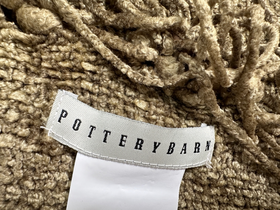 Olive Green Pottery Barn Throw 49.5 x 68 [Photo 3]