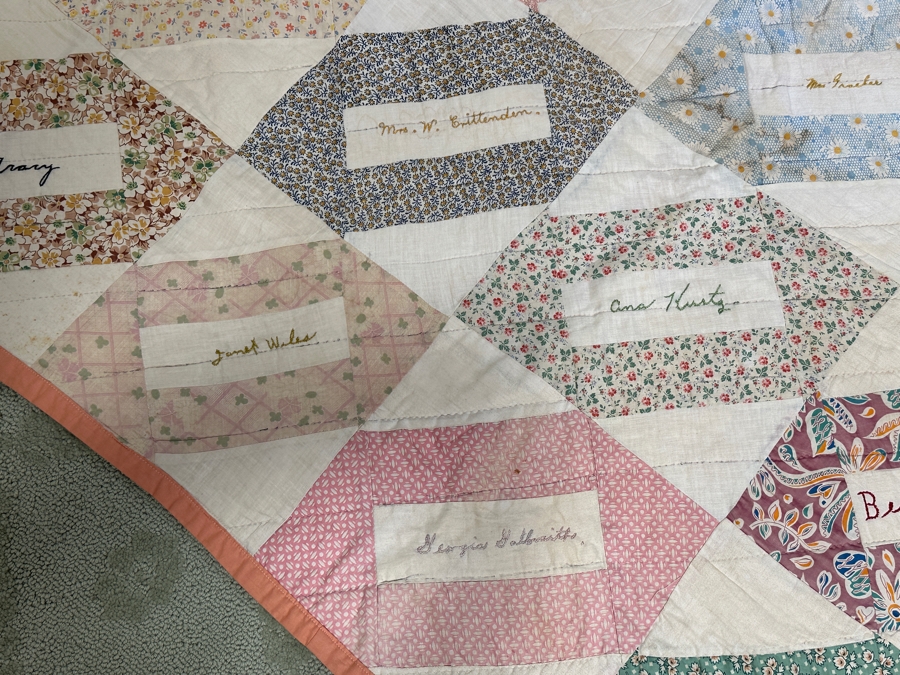 1930's Signed Quilt 73 x 82 [Photo 7]