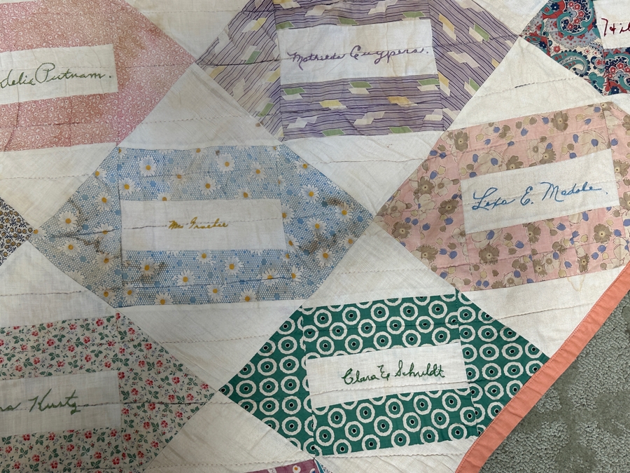 1930's Signed Quilt 73 x 82 [Photo 9]