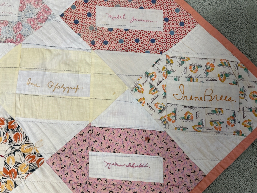 1930's Signed Quilt 73 x 82 [Photo 18]