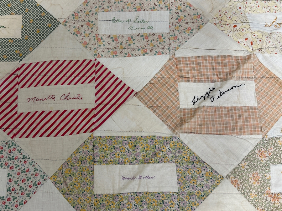 1930's Signed Quilt 73 x 82 [Photo 14]