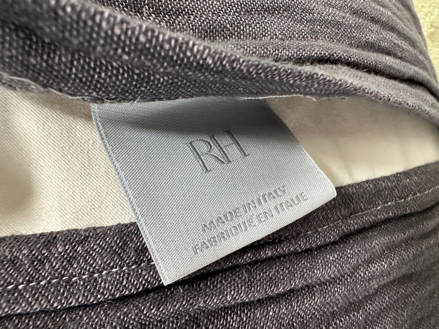 Restoration Hardware Heavyweight Belgian Linen Collection Shams (Made in Italy) with Giant 42' x 30' Feather/Down Pillows [Photo 3]