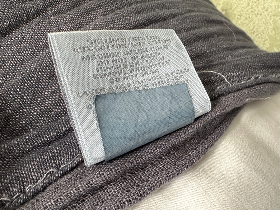 Restoration Hardware Heavyweight Belgian Linen Collection Shams (Made in Italy) with Giant 42' x 30' Feather/Down Pillows [Photo 4]