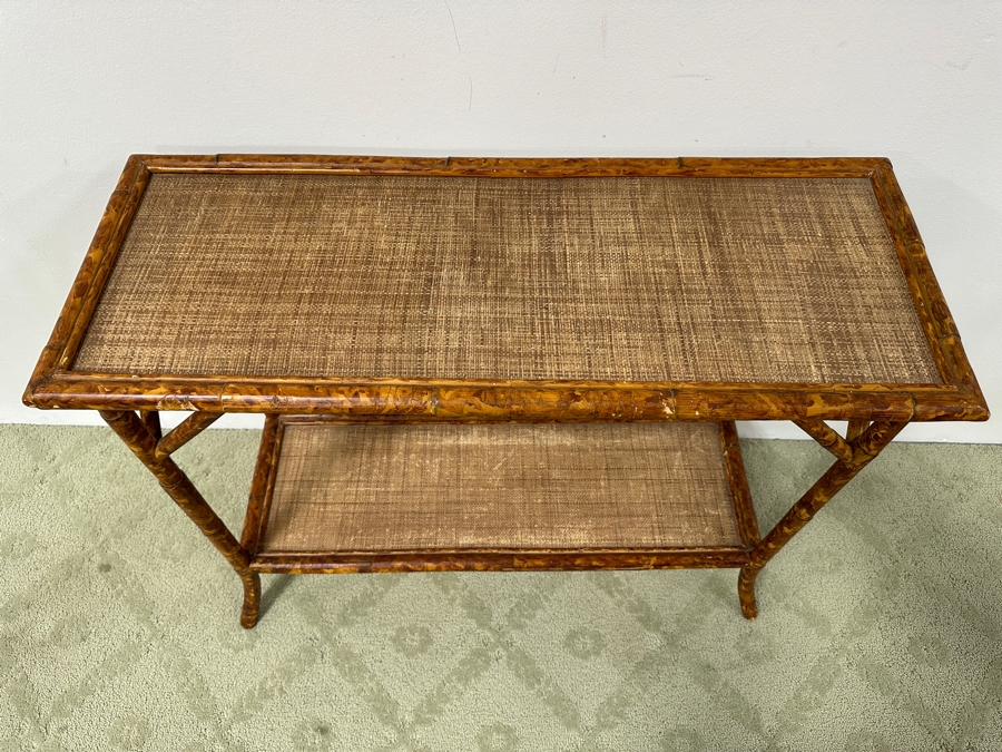 Vintage Bamboo Console Table 36W X 14'D x 30H [Photo 3]