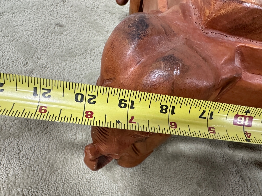 Wooden Elephant Stool 20W x 20D x 11.5H [Photo 7]