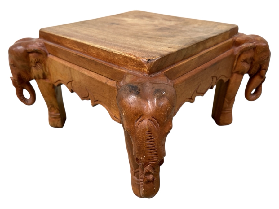 Wooden Elephant Stool 20W x 20D x 11.5H