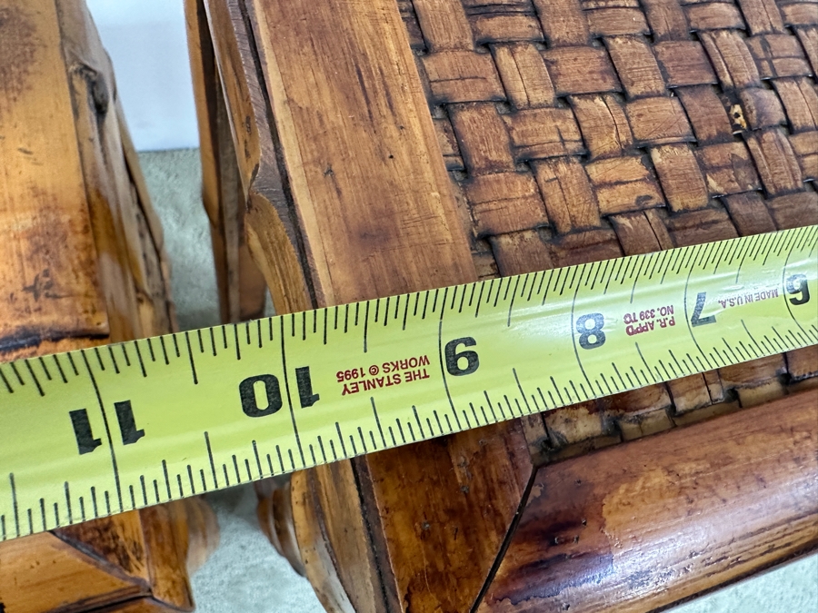 Bamboo And Rattan Trunk 24W X 16D X 19H And Stand 10W X 10D X 25H [Photo 10]