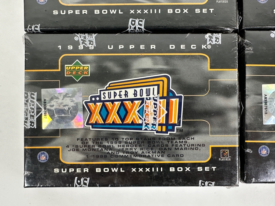 Just Added - (6) Factory Sealed Upper Deck Super Bowl XXXIII Box Sets Football Trading Cards 1999 [Photo 2]