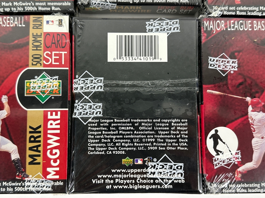 Just Added - (6) Factory Sealed Upper Deck Mark McGwire 500 Home Run Baseball Trading Cards 1999 [Photo 4]