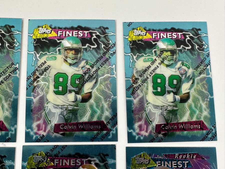 Just Added - (15) Topps Finest Refractor Football Cards With Protective Coating [Photo 4]