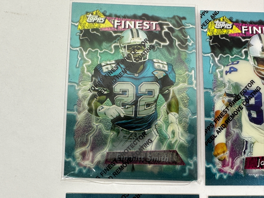 Just Added - (15) Topps Finest Refractor Football Cards With Protective Coating [Photo 2]