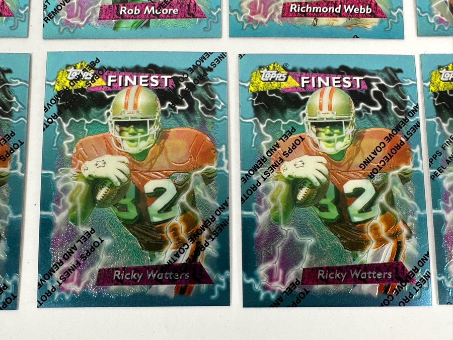 Just Added - (15) Topps Finest Refractor Football Cards With Protective Coating [Photo 9]