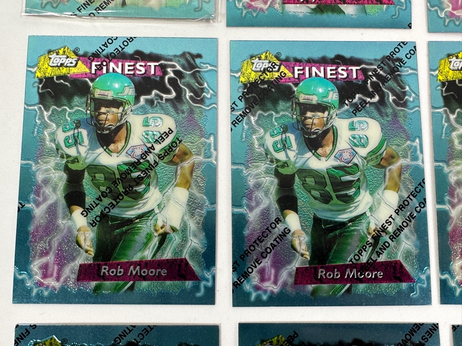 Just Added - (15) Topps Finest Refractor Football Cards With Protective Coating [Photo 5]