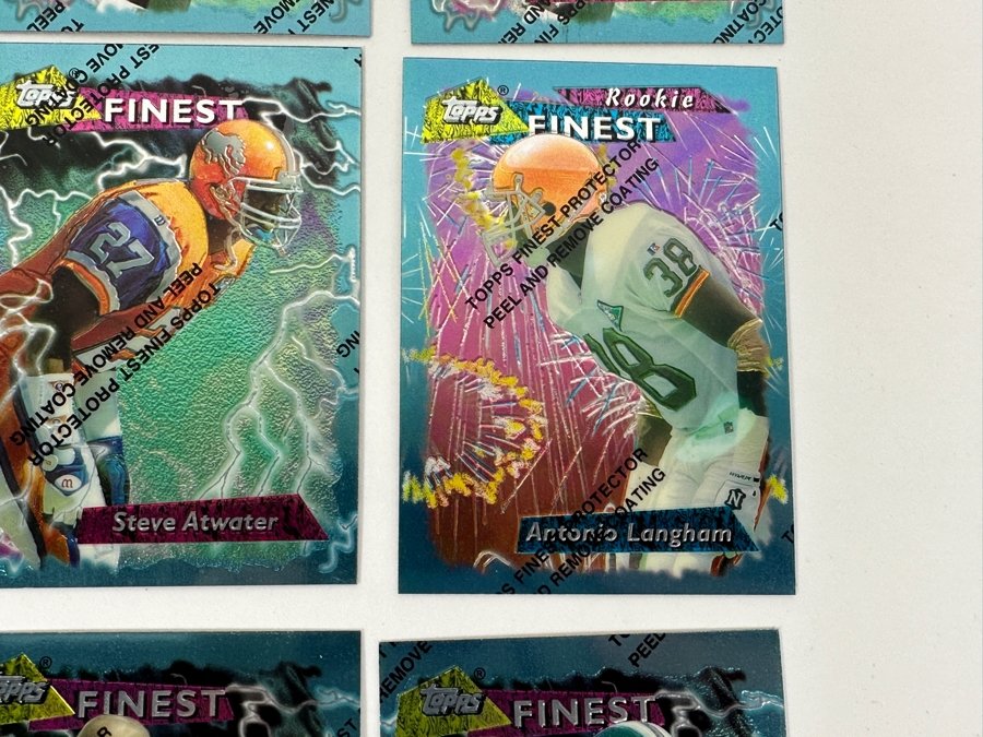 Just Added - (15) Topps Finest Refractor Football Cards With Protective Coating [Photo 7]