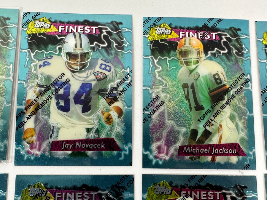 Just Added - (15) Topps Finest Refractor Football Cards With Protective Coating [Photo 3]