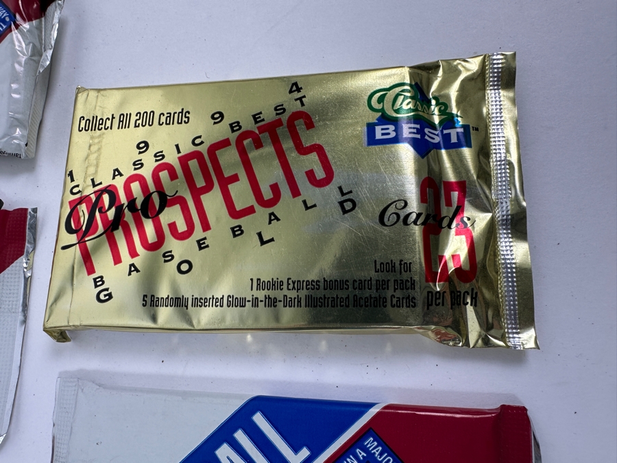 Just Added - (10) Unopened Packs Of 1993 Classic Best Baseball Cards With Possible Autographed Cards & (1) Unopened Pack Of 1994 Classic Best Pro Prospects Baseball Gold Cards With Rookie Cards [Photo 2]