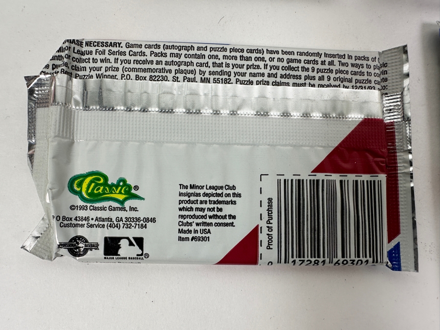 Just Added - (10) Unopened Packs Of 1993 Classic Best Baseball Cards With Possible Autographed Cards & (1) Unopened Pack Of 1994 Classic Best Pro Prospects Baseball Gold Cards With Rookie Cards [Photo 5]