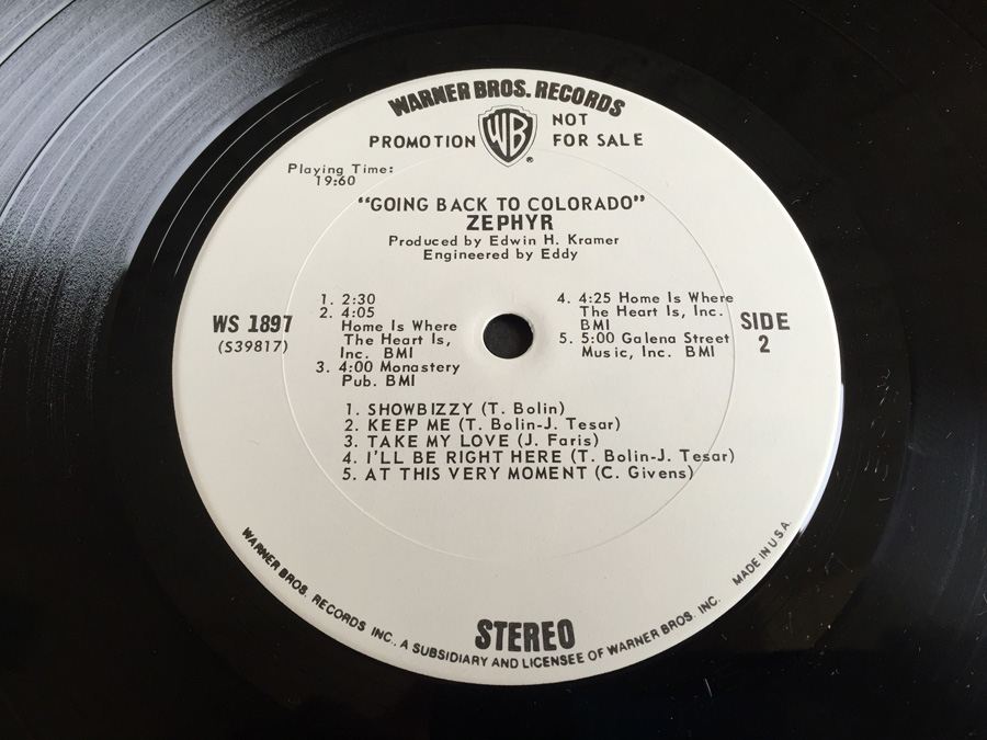 Zephyr - Going Back To Colorado - WS 1897 - Warner Bros. Records Radio Station Service [Photo 6]