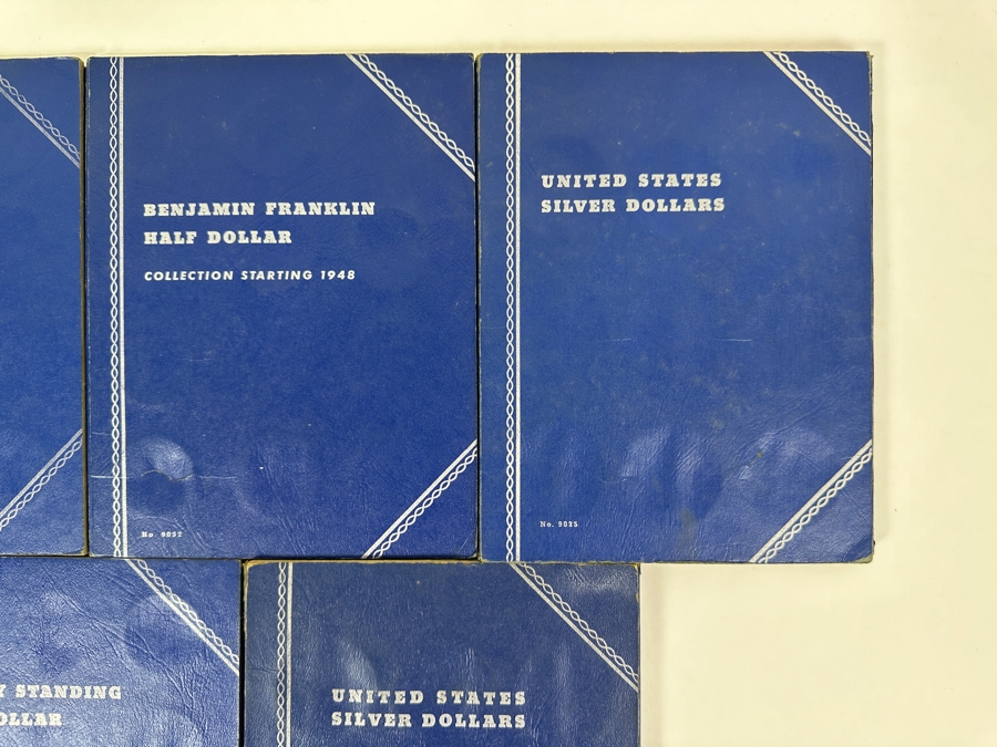 Just Added - (5) Empty Whitman Coin Books For Silver Dollars, Liberty Standing Half Dollars & Franklin Half Dollars [Photo 3]