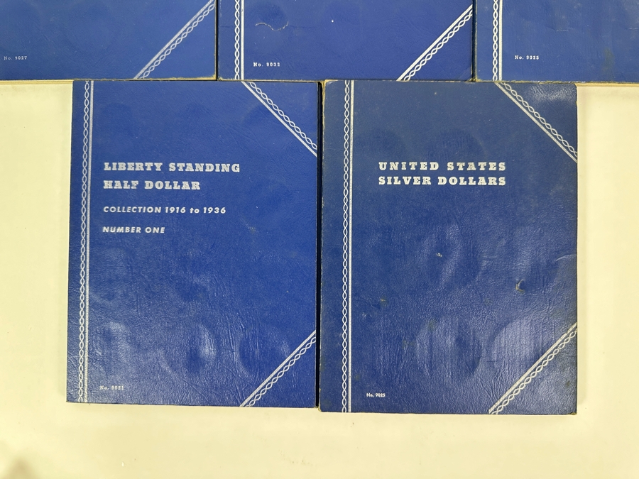 Just Added - (5) Empty Whitman Coin Books For Silver Dollars, Liberty Standing Half Dollars & Franklin Half Dollars [Photo 2]