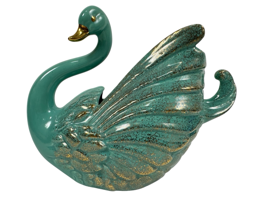 California Originals Mid Century Pottery Swan Wall Pocket Planter