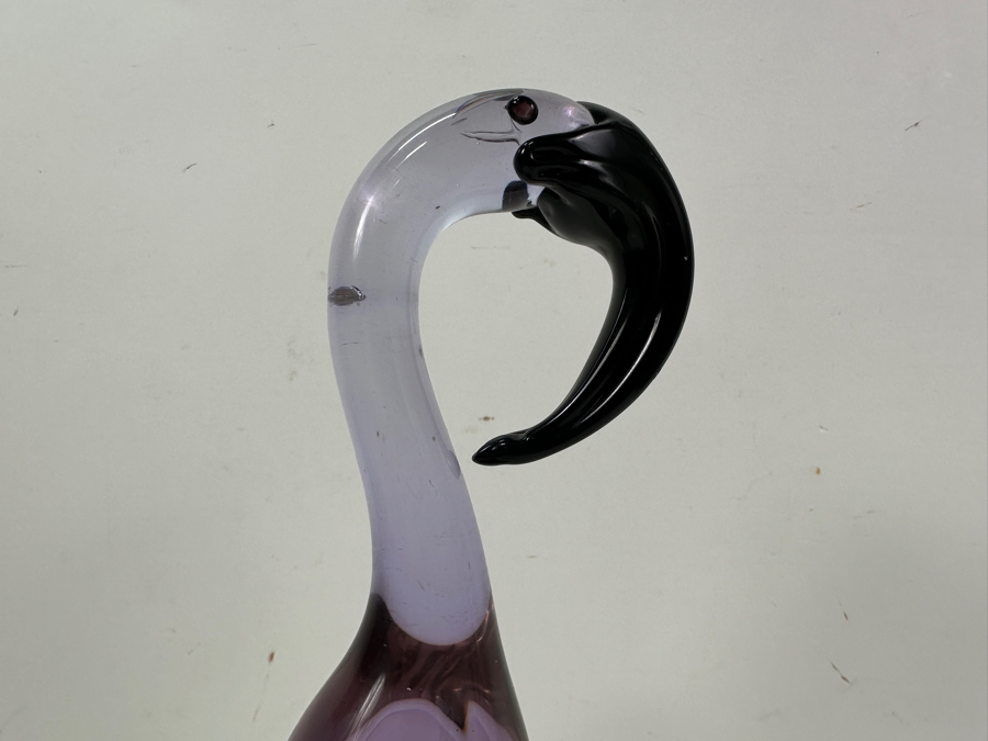 Vintage Murano Glass Lavender Flamingo 14H [Photo 3]
