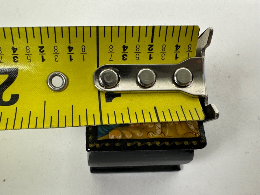 (3) Signed Miniature Russian Hand Painted Lacquer Boxes 1-1/8'W [Photo 11]