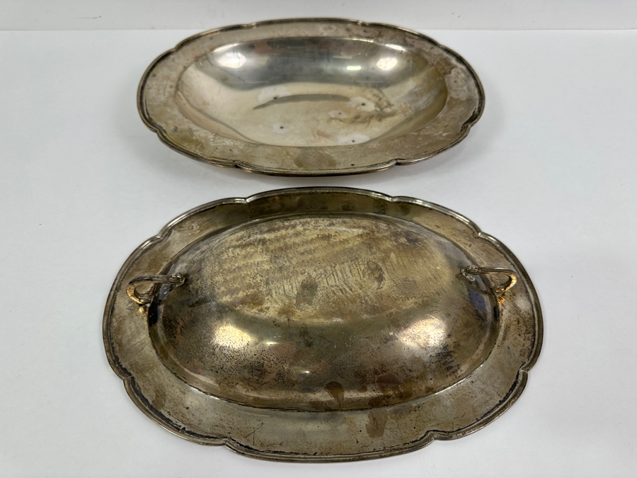 Heavy Sterling Silver (.950) Covered Dish With Handles Signed Regil Mexico Weighs 1,158.9g [Photo 6]